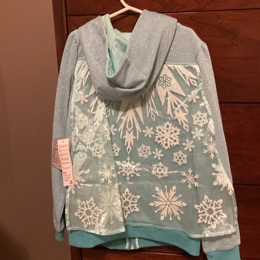 Disney Frozen zip up jacket, size 9/10 NWT - Picture 3 of 4